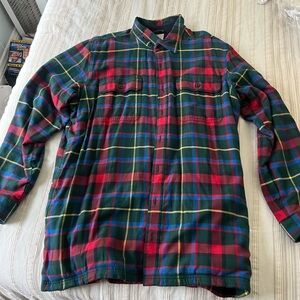 L.L. Bean Traditional plaid fleece lined button down shirt VERY COMFORTABLE